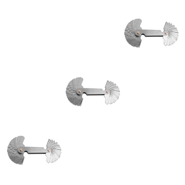 Scienceny 58 cuchillas Roscas de 55 grados Roscas métricas de 60 grados Medidor de calibre Pulgadas Juego de herramientas de medición de paso de tornillo Type1 Scienceny CBP591587