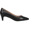 thumbnail image 3 of Cole Haan Brenley Black Waterproof Leather Slip On Pointed Toe Kitten Heel Pumps (Black Waterproof Leather, 8), 3 of 5