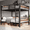 Retro, variant on Laisnet 1000LBS Metal Bunk Bed, Full over Full Size Loft Bunk Bed for Teens Adults, Heavy-Duty Quiet Bed Frame, Black