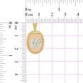 thumbnail image 4 of 14k Tricolor Gold, Infant Baptism Christening Religious Pendant Oval Medal 14mm with 18" Dainty Neck Chain, 4 of 7