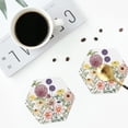 thumbnail image 5 of Bingfone Vintage Autumn Garden Leather Drinks Coasters With Set Of 6,Suitable For Home Kitchen,Coffee Cup Coasters Home Gift, 5 of 9