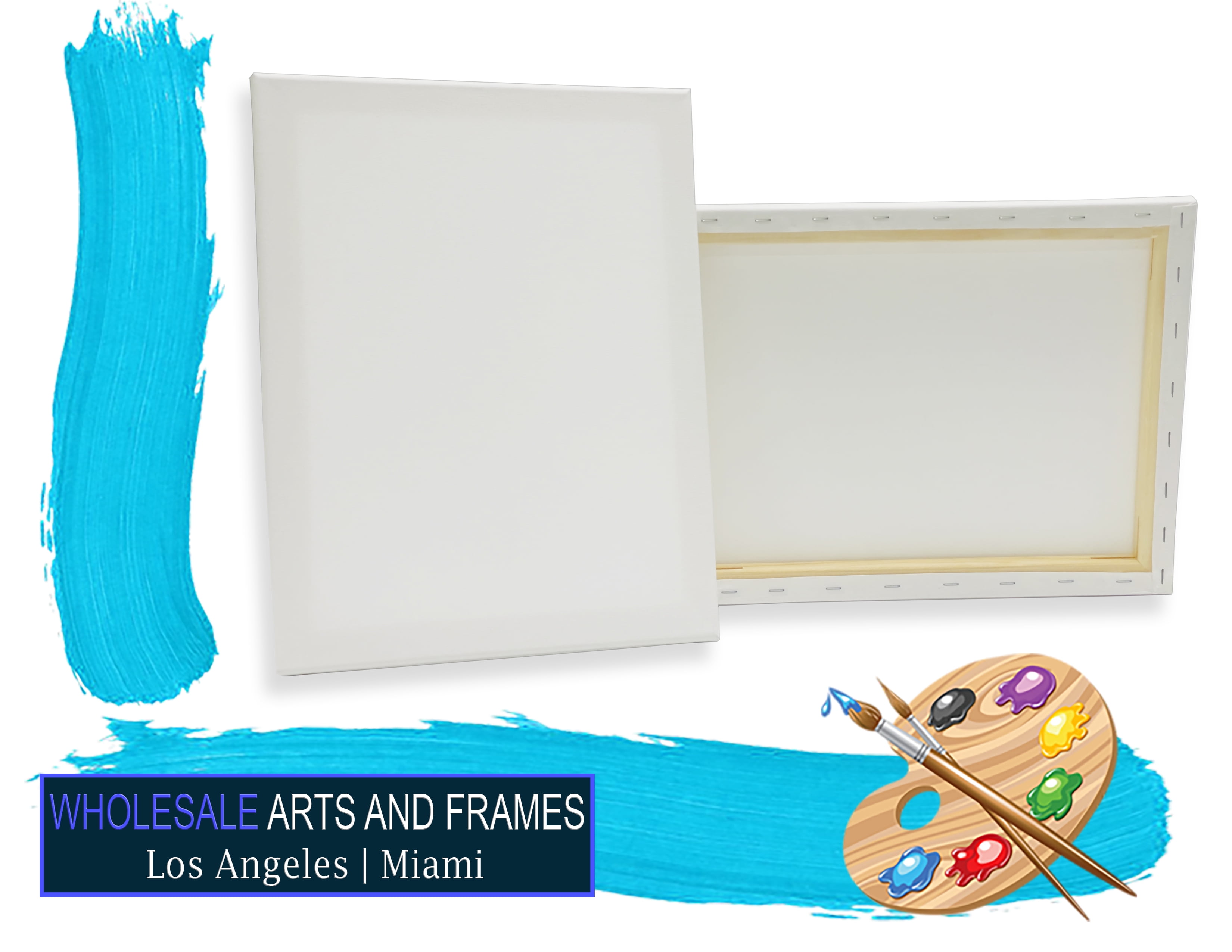 3/4" White Stretched Canvas 9x12 10 Pack 10 oz. Triple Primed, Professional Artist White Canvas, 100% Cotton, Art Supplies for Crafts, Gesso-Primed for Oil & Acrylic