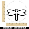 thumbnail image 2 of Dragonfly Outline Self-Inking Rubber Stamp Ink Stamper - Lime Green Ink - Small 3/4 Inch, 2 of 7