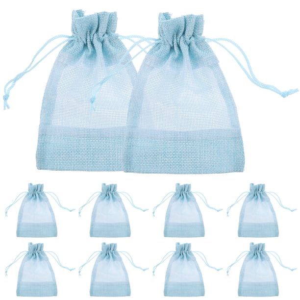 10 Uds. Bolsas vacías bolsas con cordón bolsas de joyería bolsas de recuerdo de fiesta bolsas de malla multiusos