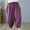 Purple, variant on Babysbule Womens Plus Size Drawstring Pants Fashion Women's Casual Solid Elastic Waist Pocket Loose Pants