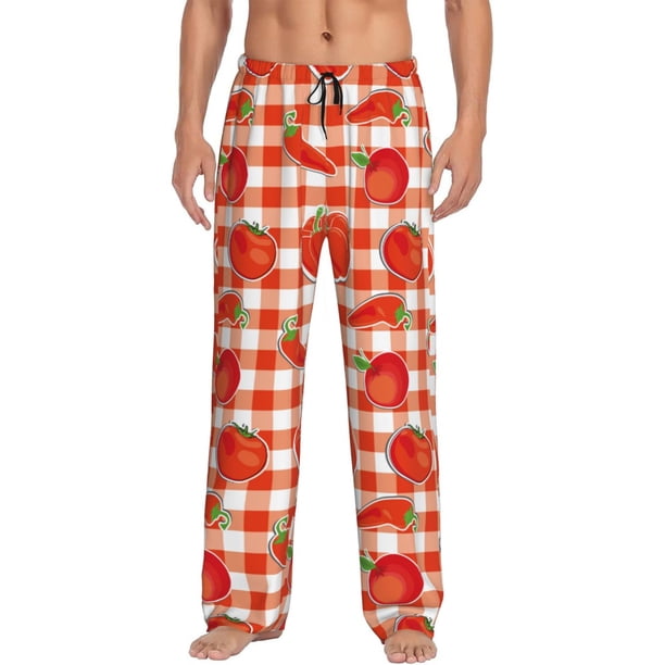 Balery Tomatoes And Chili Pantalones de pijama para hombre, pijama ultraligero, pantalón de descanso-XX-Large