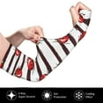 thumbnail image 3 of Balery Ladybugs on Black and White Striped1 Cooling Arm Sleeves for Men & Women – Breathable, Moisture-Wicking Arm Sleeves for Women, Men & Kids, 3 of 8