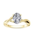 thumbnail image 1 of 1.00 Carat Excellent Oval Shape Genuine Diamond Latest Design Solitaire Engagement Ring for Ladies Solid 18K Yellow Gold Size 7.5, 1 of 8