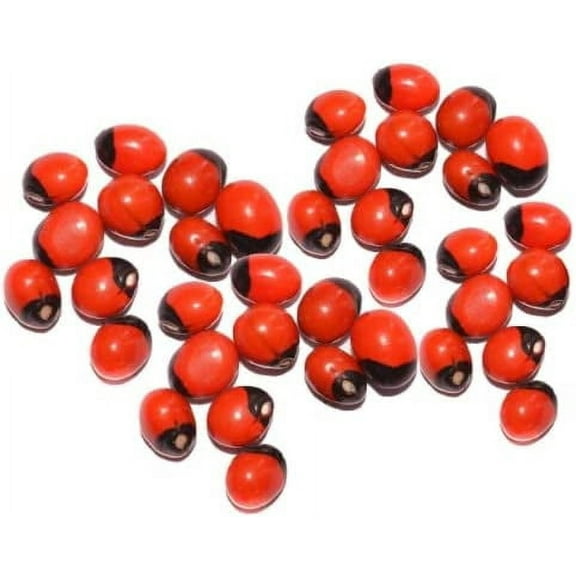 Original Red Chirmi | Gurivinta Beads | Rakt Lal Gunja Beads For Puja - 21 Piece for Laxmi Pooja, Wealth and Prosperity