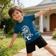 thumbnail image 5 of AWZXDE Summer Boys Beach Lightweight Mesh Tee And Shorts Set Playwear For 4-12 Years Outdoor Casual Kids Ensemble Blue，7-8 Years, 5 of 7