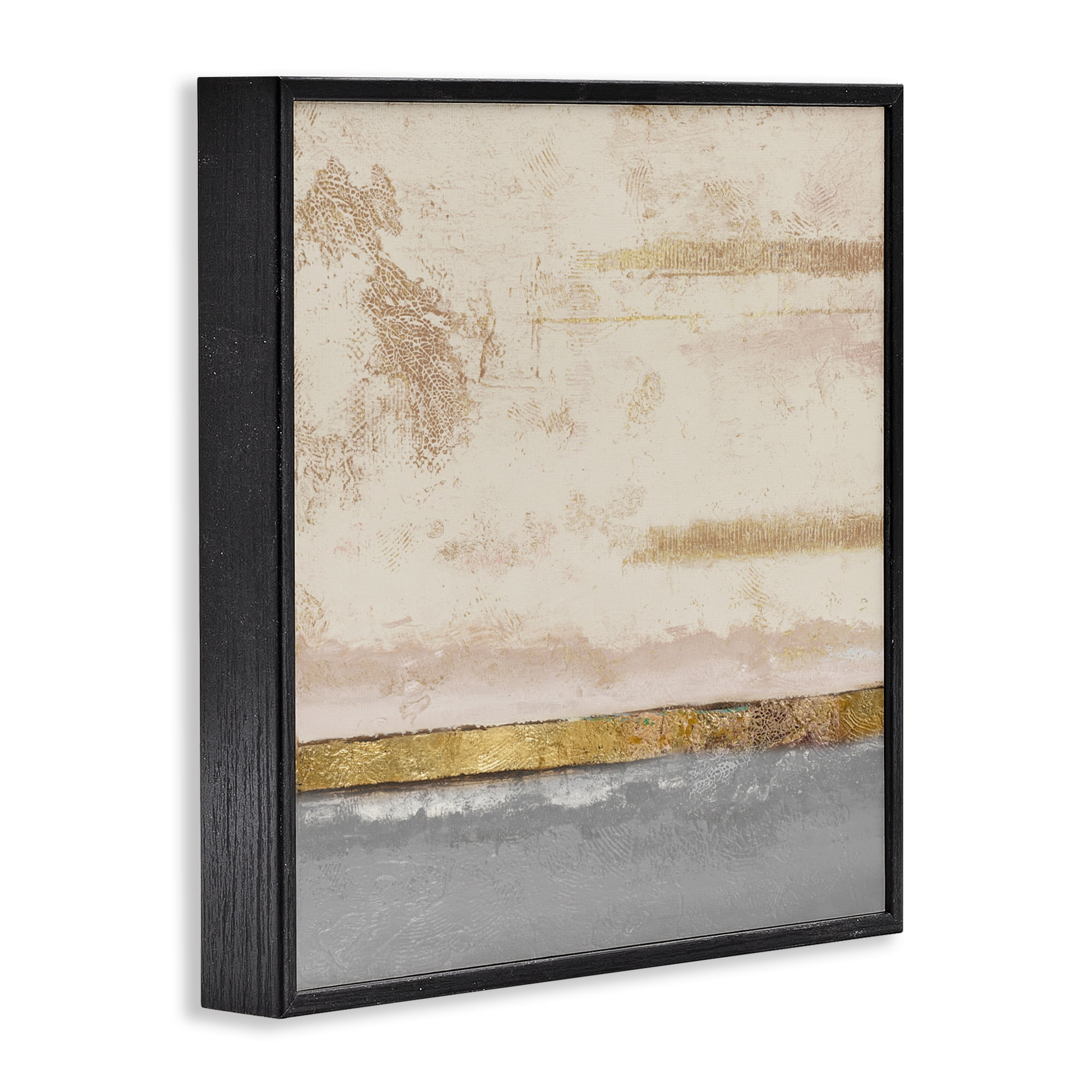 Stupell Industries Soft Sea Abstract Black Framed Giclee Art, design by Patricia Pinto