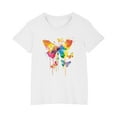 thumbnail image 3 of Feancey Girls' Graphic Tees Loose Fit Casual Short Sleeve Tops Dressy Trendy Print T-Shirts Oversized Crewneck Summer Blouse Spring Sale 2025 White 3 Years, 3 of 7