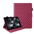 thumbnail image 3 of For iPad (A16) 11th/10th Gen 11/10.9 inch 2025/2022 Case, Rhombus Pattern Multiple Viewing Angles Stand Slim Folio Cover (Red), 3 of 6