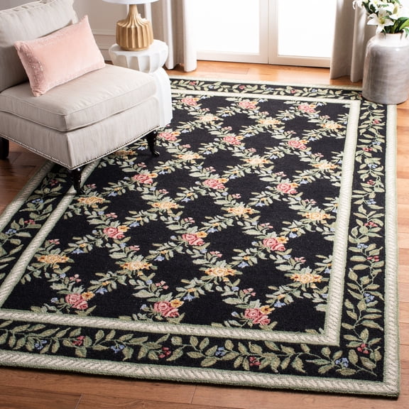 Safavieh Chelsea Makayla Bordered Area Rug, Black, 9' x 12'