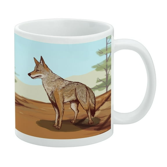 Coyote in the Wild White Mug