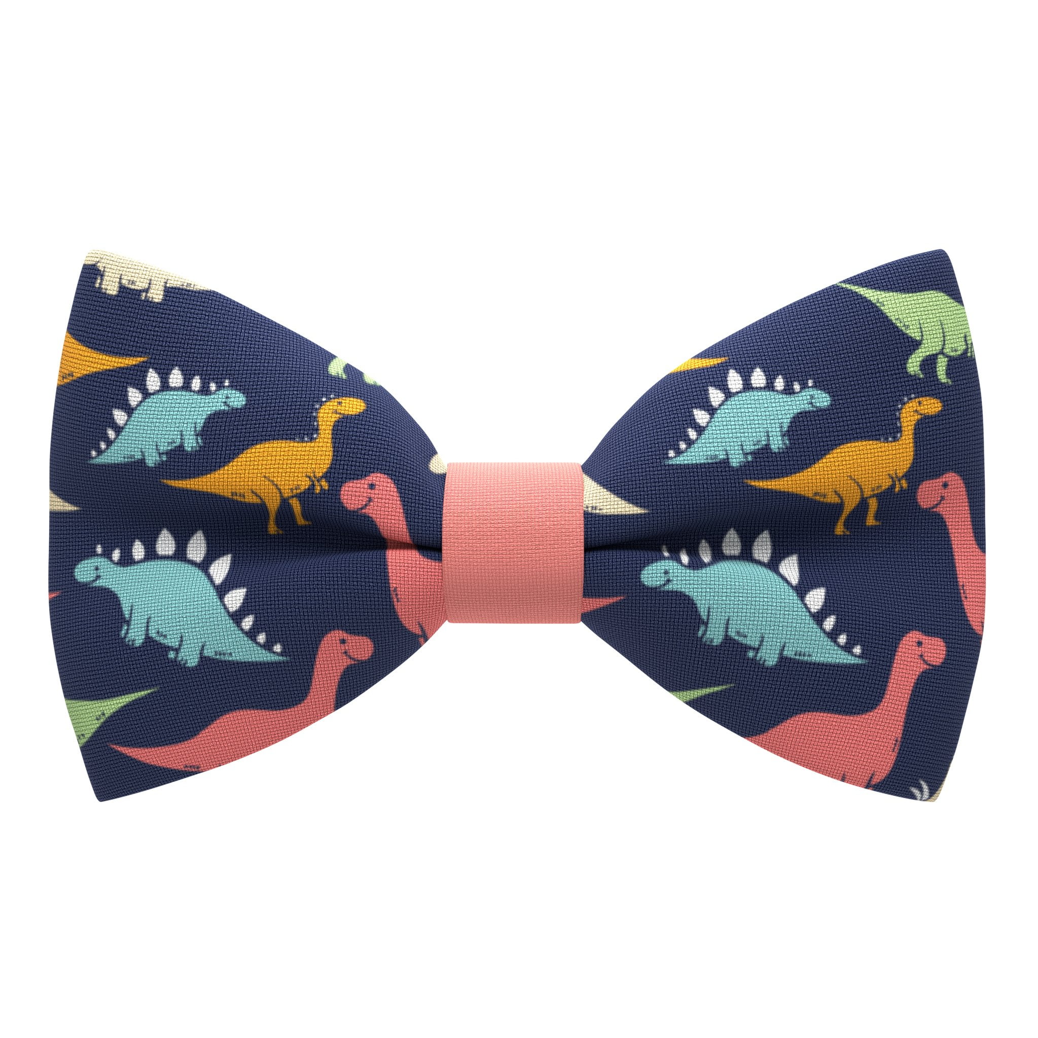 Dinosaurs Bow Tie PreTied Pattern BluePeach Colors Unisex Shape, By