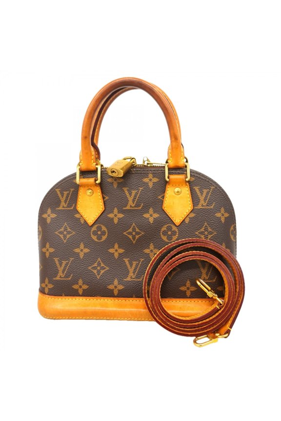Pre-Owned Louis Vuitton Alma BB Monogram Handbag M53152 Brown 2-way bag for women