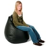 Vinyl Dorm Bag Bean Chair, Black