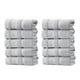 thumbnail image 2 of Juego de 10 toallas de baño rectangulares grises, gruesas y absorbentes, para el hogar, lavar la cara, toalla de regalo, 2 of 8