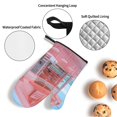 thumbnail image 3 of Disketp Pastel Pink Beach Cafe Oven Mitts and Potholders BBQ Gloves-Oven Mitts and Pot Holders Cooking Baking Grilling(4-Piece Set), 3 of 6