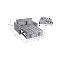 thumbnail image 4 of Leumius Convertible Sofa Bed,3-in-1 Sleeper Sofa with Pull Out Bed,Loveseat Couch with Adjustable Backrest for Living Room,Gray, 4 of 11