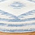 thumbnail image 3 of SAFAVIEH Alamo Stamen Geometric Area Rug, Ivory/Blue, 6'7" x 6'7" Round, 3 of 8