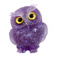 thumbnail image 1 of Colección de decoración de búho de cristal, escultura animal, adorno de búho en miniatura Violeta, 1 of 8