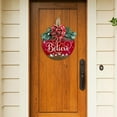 thumbnail image 5 of Festive Door Hanging Decoration Christmas Wreath for Front Entrance Round Wall Hanging Outdoor Decorative Piece for Farmhouse Porch Spring Summer Fall Holiday Celebrations, 5 of 9