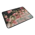 thumbnail image 6 of Bathroom Sets Curtain and Rug Sets 23.6x15.7 in Non-Slip Mat and 72x72 in Shower Curtain for Home Bath Dcor Pink Rose Bushes, 6 of 7