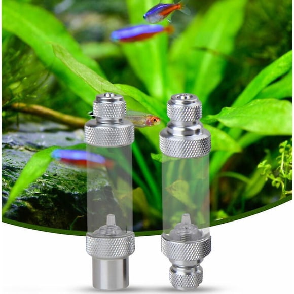 Carbon dioxide bubble counter with check valve (single head + double head silver)
