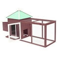 Mocha Chicken Coop with Nest Box Spacious 74.8x28.3x40.2, Durable