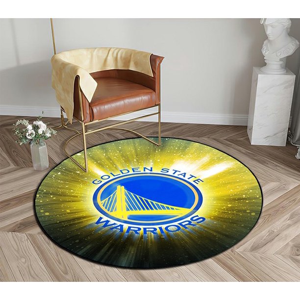 DEYOU Golden_State_Warriors_ Round Area Rugs Diameter 4 x 4ft Floor