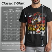 Sonic the Hedgehog Mens Shadow Stack Graphic T-Shirt,