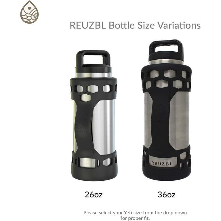 REUZBL Bottle Bumper Silicone Sleeve Protector with Handle for Yeti Rambler  Flask, 26oz 36oz 