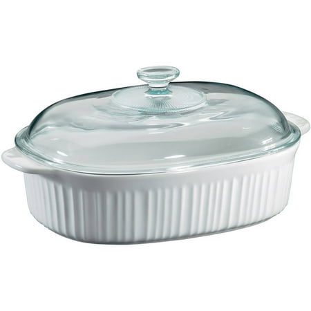 Corningware French White 4 Quart Oval Casserole with Glass (The Best Sausage Casserole)