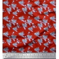 thumbnail image 1 of Soimoi polyester Crepe Fabric Leaves & Hollyhill Dahlia Floral Print Fabric by the Yard 42 Inch Wide, 1 of 1