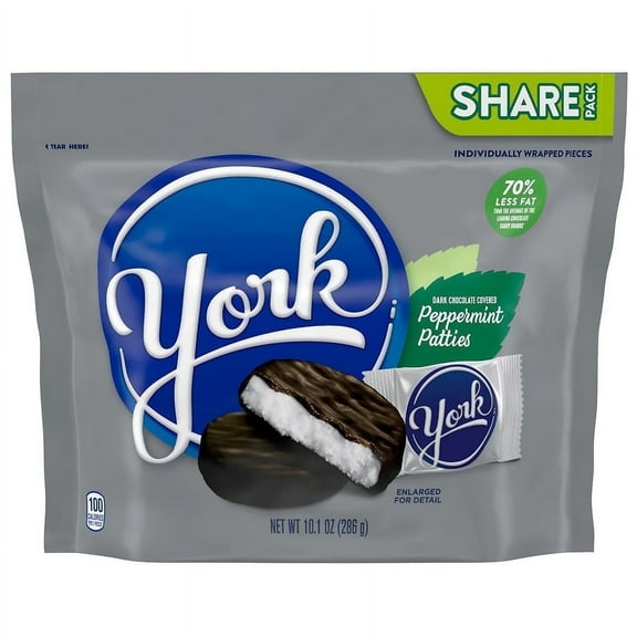 York Peppermint Patties Candy Dark Chocolate 10.1oz Pack of 2