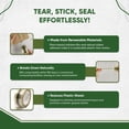 thumbnail image 3 of Biodegradable Packing Tape | Plant-Based Cellulose Packaging Tape | Heavy Duty All-Purpose Adhesive for Shipping, Moving, Office, Crafts | Easy-Tear, Low-Noise, Clear - 3pk 1.93 in x 70 yds, 3 of 3