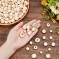thumbnail image 3 of 300Pcs 6 Sizes Wooden Beads Unfinished Natural Wood Beads Round Wooden Loose Spacer Beads Large Hole Beads for Macrame Bracelet Jewelry Making DIY Crafts Decor Antique White, 3 of 6