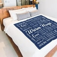 thumbnail image 3 of Warm Hugs Healing Blanket - Cancer Gifts for Women Men, Get Well Soon Gift for Friend Family, Sympathy Inspirational Blanket, Soft Comfort Throw Blankets 60"x80", 3 of 7
