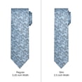 thumbnail image 3 of Jacob Alexander Men's Woven Bold Vine Pattern Slim 2.5 inch Width Neck Tie - Blue, 3 of 7