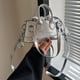 thumbnail image 4 of Bolso De Hombro Bolso vagabundo para mujer, con cordón, patrón de cocodrilo, Bolsas satchel para dama (plata), 4 of 8