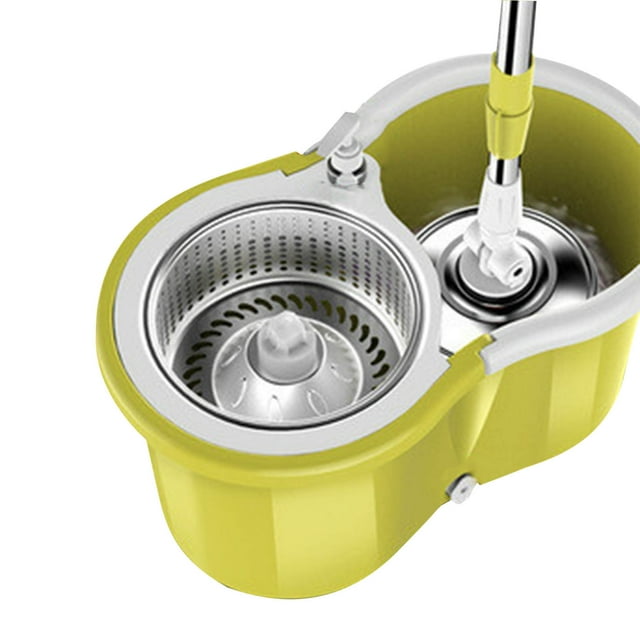 HOZADOIE Mop Mop Home Essentials Mop Barrel Rotating Mop Rod Universal Dual Drive Mop Cloth without Hand Washing