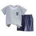 thumbnail image 2 of Toddler Baby Boy Summer Outfit Short Sleeve T Shirt Top Casual Shorts Set Clothes 6 12 18 24 Month, Size 24 Months, 2 of 7