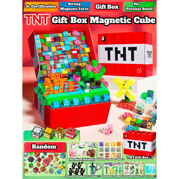 Magnetic Blocks, 155 PCS Magnetic Building Blocks, Constructions Magnet Blocks for Boys Girls Ages 5 , Perfect As Meaningful Christmas or Birthday Gifts
