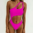 thumbnail image 1 of WILLBEST Traje de Baño de Mujer Natación Conjunto de Bikini de Cintura Alta Con Un Hombro Descubierto Para Mujer Traje de Baño Cruzado de 2 Piezas, 1 of 5
