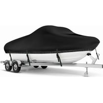 Boat Cover 17-19 ft, Waterproof 900D Heavy Duty Boat Cover, PU Marine Grade Polyester Boat Covers 17-19 ft, Fits Bass, V-Hull, Tri-Hull, Runabout, Jon, Fishing, Trailerable, Beam Width 115 inch