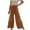 Khaki, variant on Women's Linen Pants Pleated Wide Leg Tie Front Elastic Waist Casual Loose Fit Comfy Trousers (L, Pink)