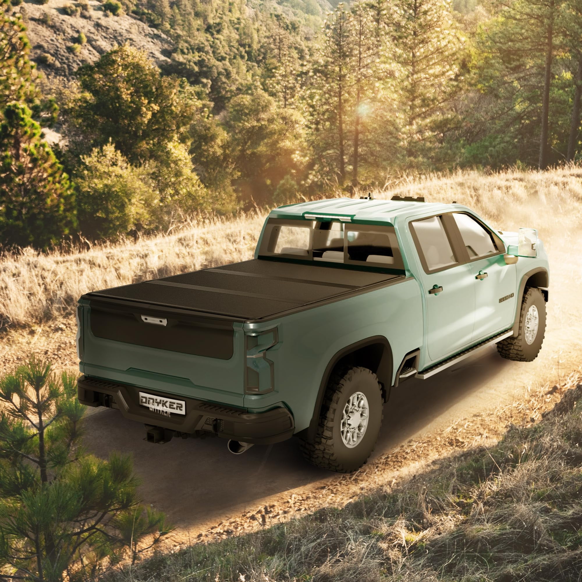 Hard Tri Fold Truck Bed Tonneau Cover Compatible with Chevy Silverado GMC Sierra 1500 New Body Style 2019-2025,Fits 5.8 ft Bed