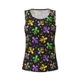 thumbnail image 4 of Xecao Mardi Gras Carnival4 print women's scoop neck, loose-fit workout tank tops for the gym., 4 of 9
